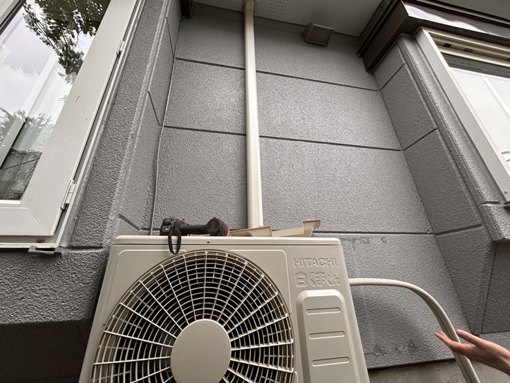 エアコン室外機取付後の画像