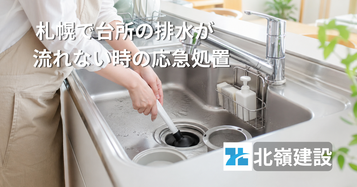 札幌で台所の排水が流れない時の応急処置 - 北嶺建設 工事部長