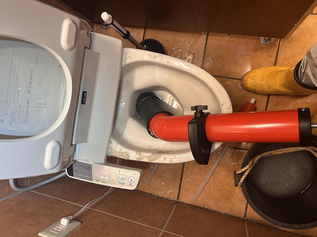トイレ詰まり ローポンプによる対応 札幌市