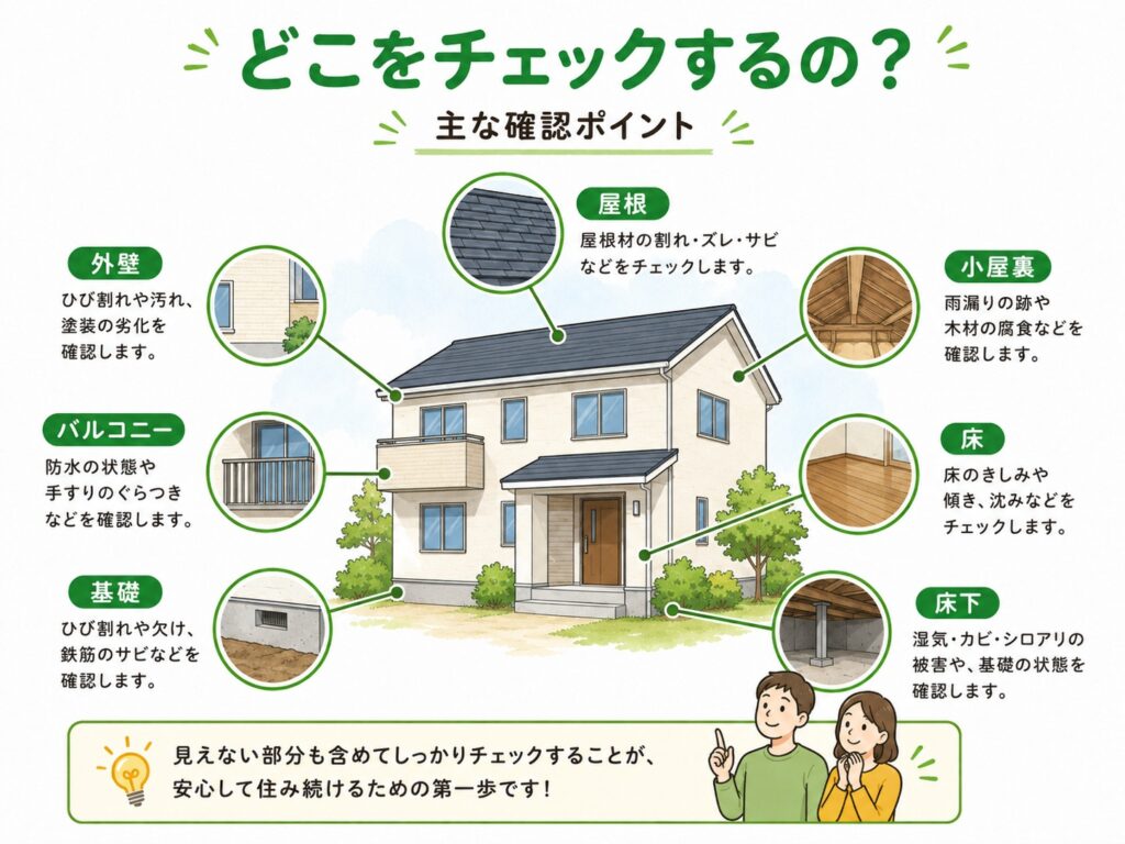 どこをチェックするの?主な確認ポイント