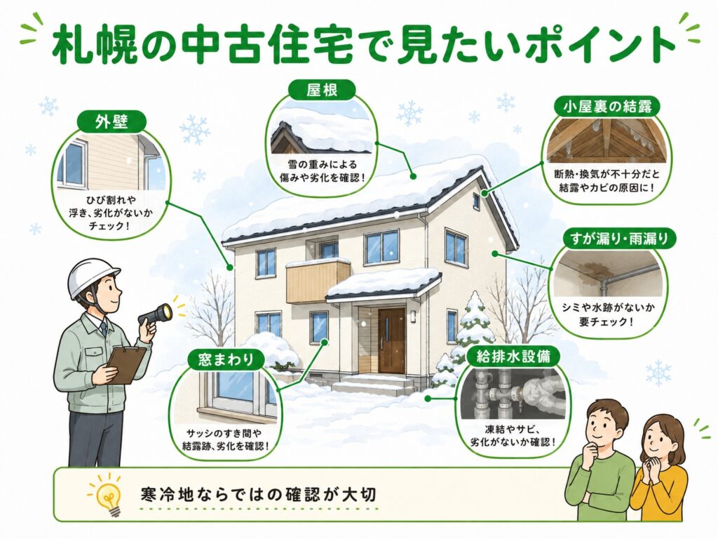 札幌の中古住宅で見たいポイント