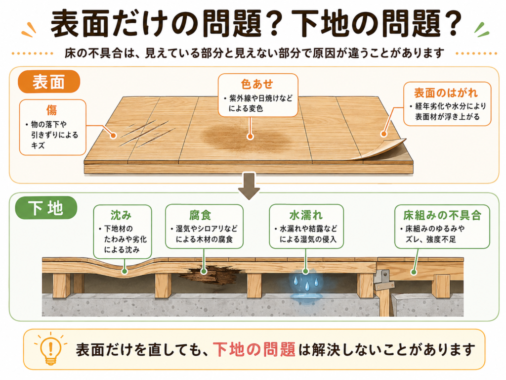 表面だけの問題？下地の問題？