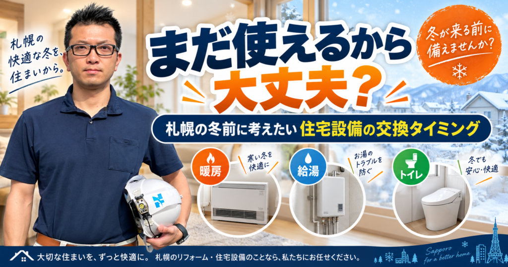 まだ使えるから大丈夫？札幌の冬前に考えたい住宅設備の交換タイミング