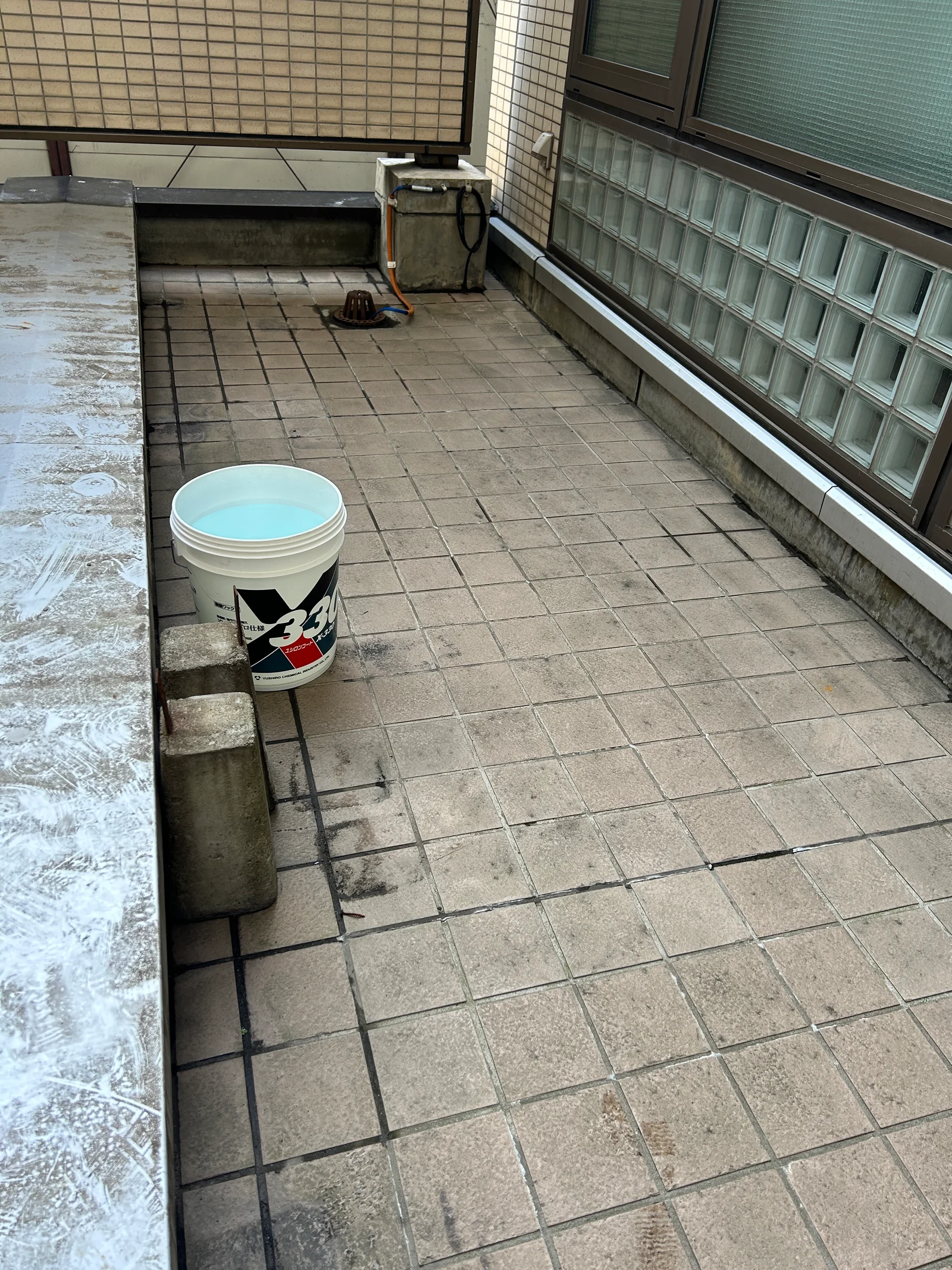 外部テラスタイルの施工前