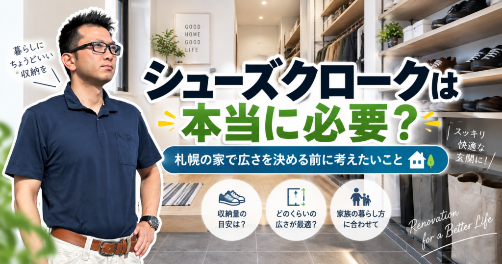 シューズクロークは本当に必要？札幌の家で広さを決める前に考えたいこと